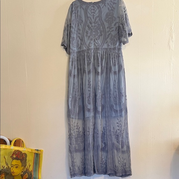 Pinkblush Blue Sheer Maxi Dress - Picture 5 of 5
